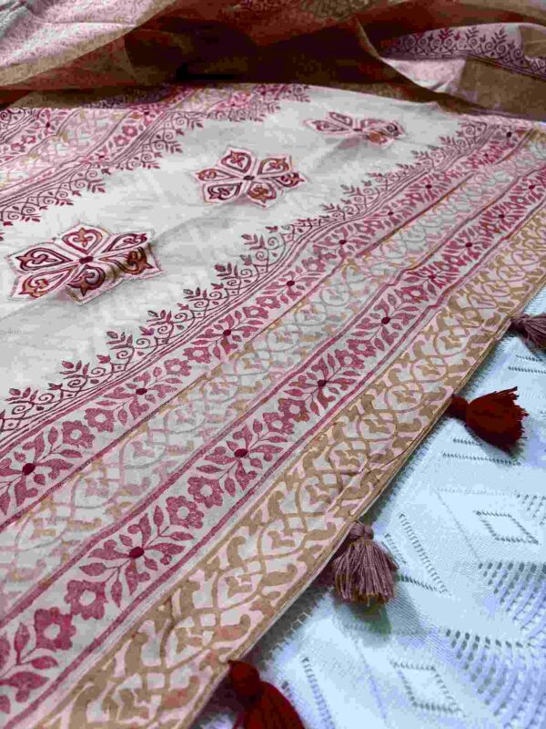 বাহারি কটন সিল্কের শাড়ি - Image 6