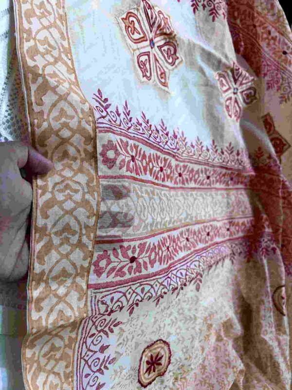 বাহারি কটন সিল্কের শাড়ি - Image 7
